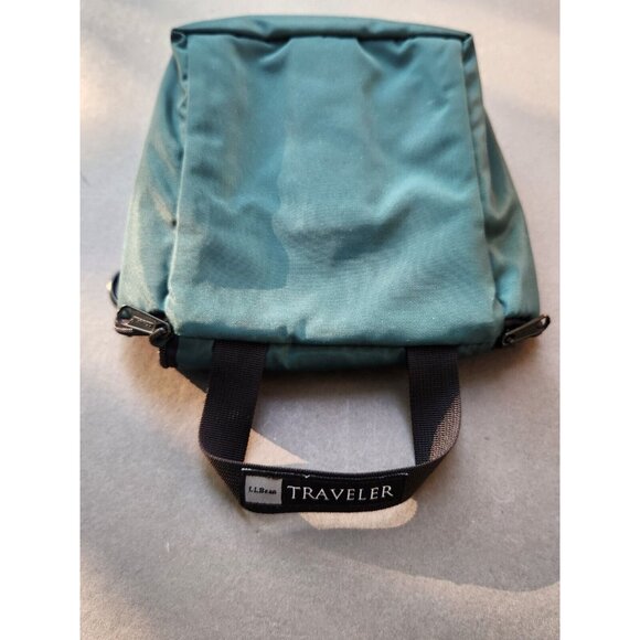 L.L. Bean The Traveler Green Hanging Toiletry Bag Nylon LL Bean Dopp Kit - Picture 8 of 13